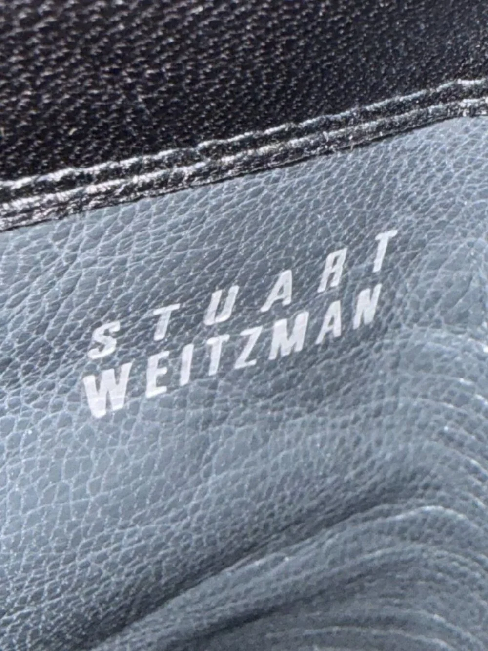 Stuart Weitzman Black Over-the-Knee Leather Stretch Riding Boots Size 7M
